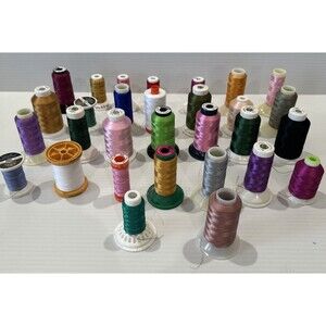 Lot Of 30 Floss Thread Colorful Sewing Quilting Embroidery  Machine